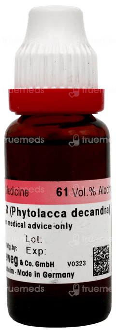 Dr Reckeweg Phytolacca D Q Mother Tincture 20 Ml